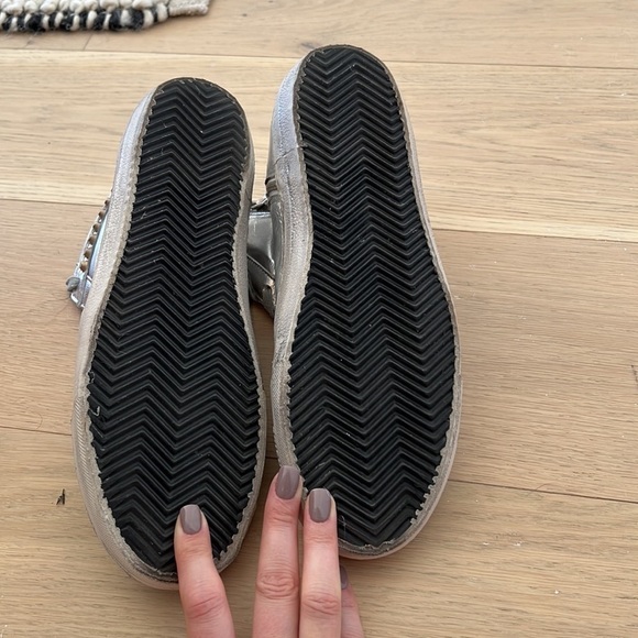 Golden Goose GGDB | NIB Studded Silver Slide Sneakers - Size IT 41 - Picture 5 of 9